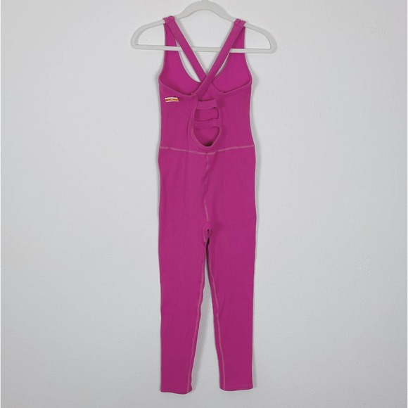 NEW Free People Movement Fizz Free Throw Jumpsuit in Fuchsia Size M - Picture 3 of 5